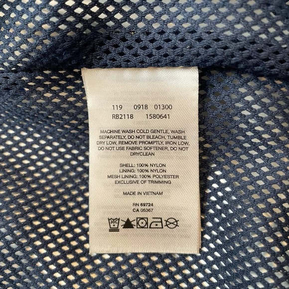 Columbia XL Omni-Tech Rain Jacket Blue Hooded Waterproof Shell Zip Up - Picture 6 of 12